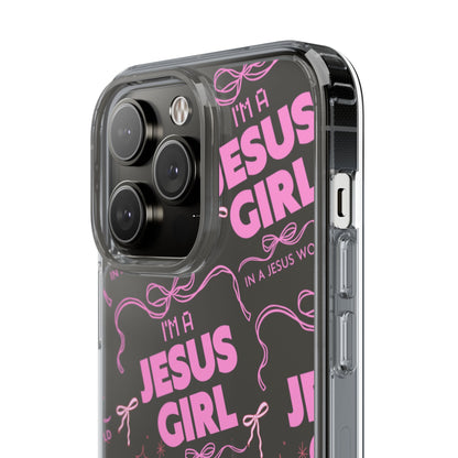 I'm a Jesus Girl Pink Case -Clear