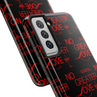 "No Greater Love" Red Phone Case