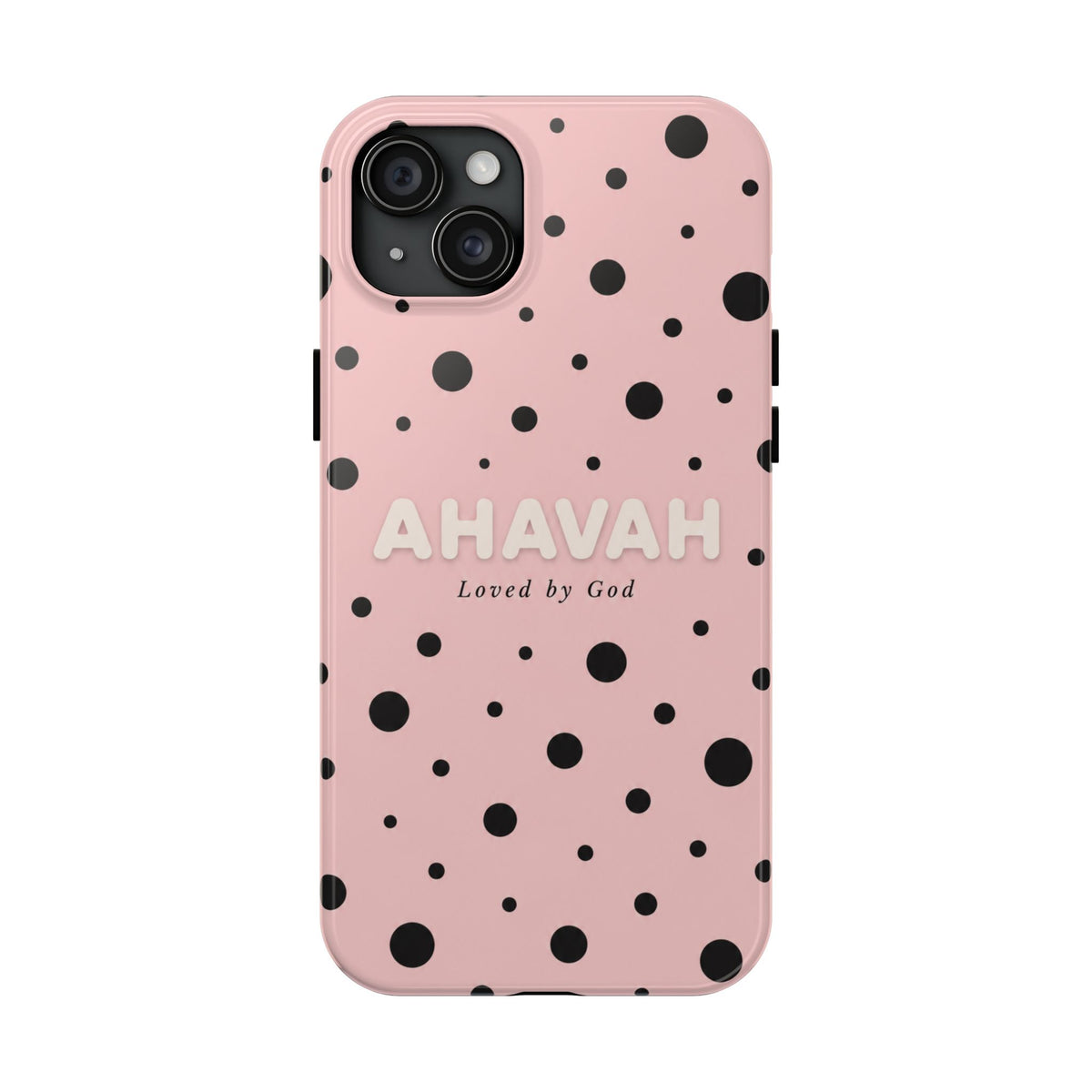 Ahavah Pink Polka Dot Phone Case