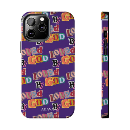 "Loved by God" Purple Phone Case