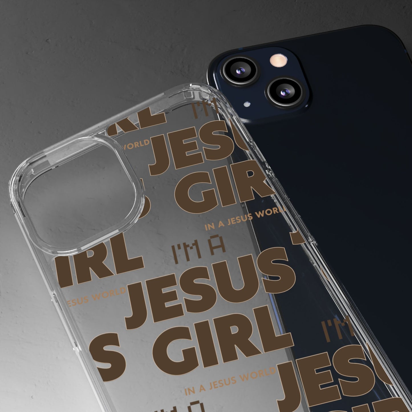 I'm a Jesus Girl Brown Case -Clear