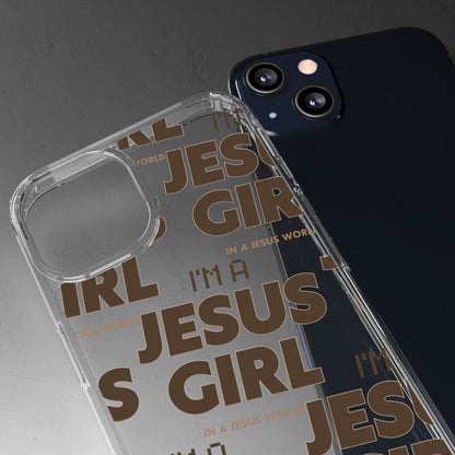 I'm a Jesus Girl Brown Case -Clear
