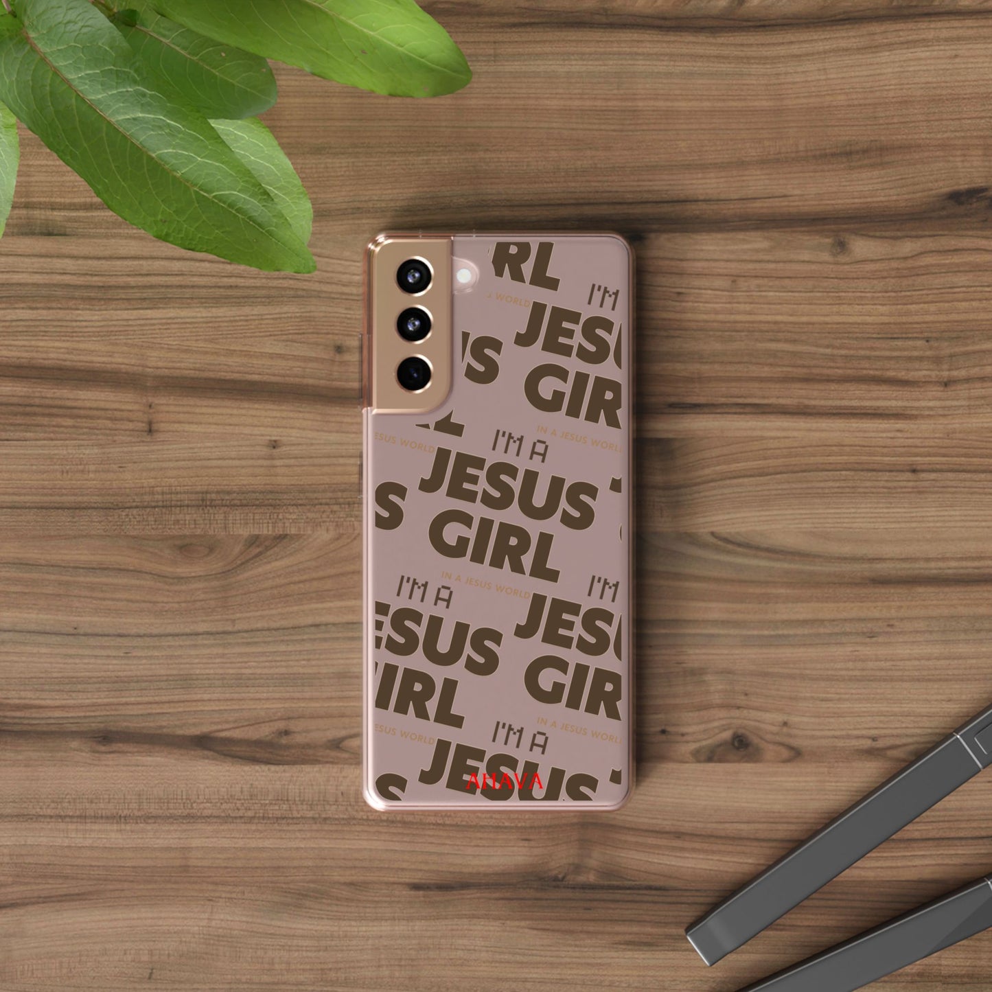 I'm a Jesus Girl Brown Case -Clear