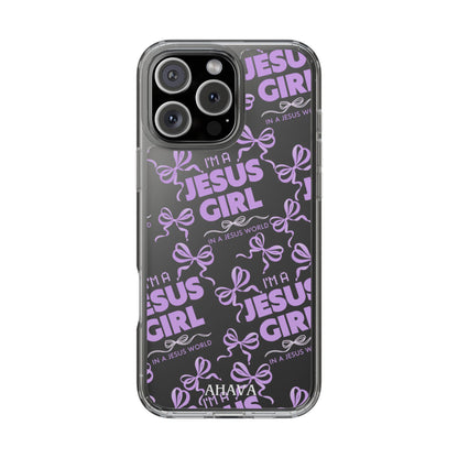 I'm a Jesus Girl Purple Case -Clear