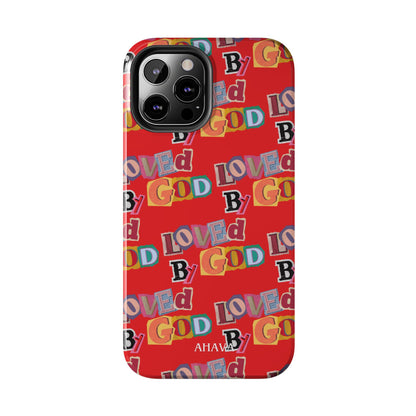 "Loved by God" Red Phone Case