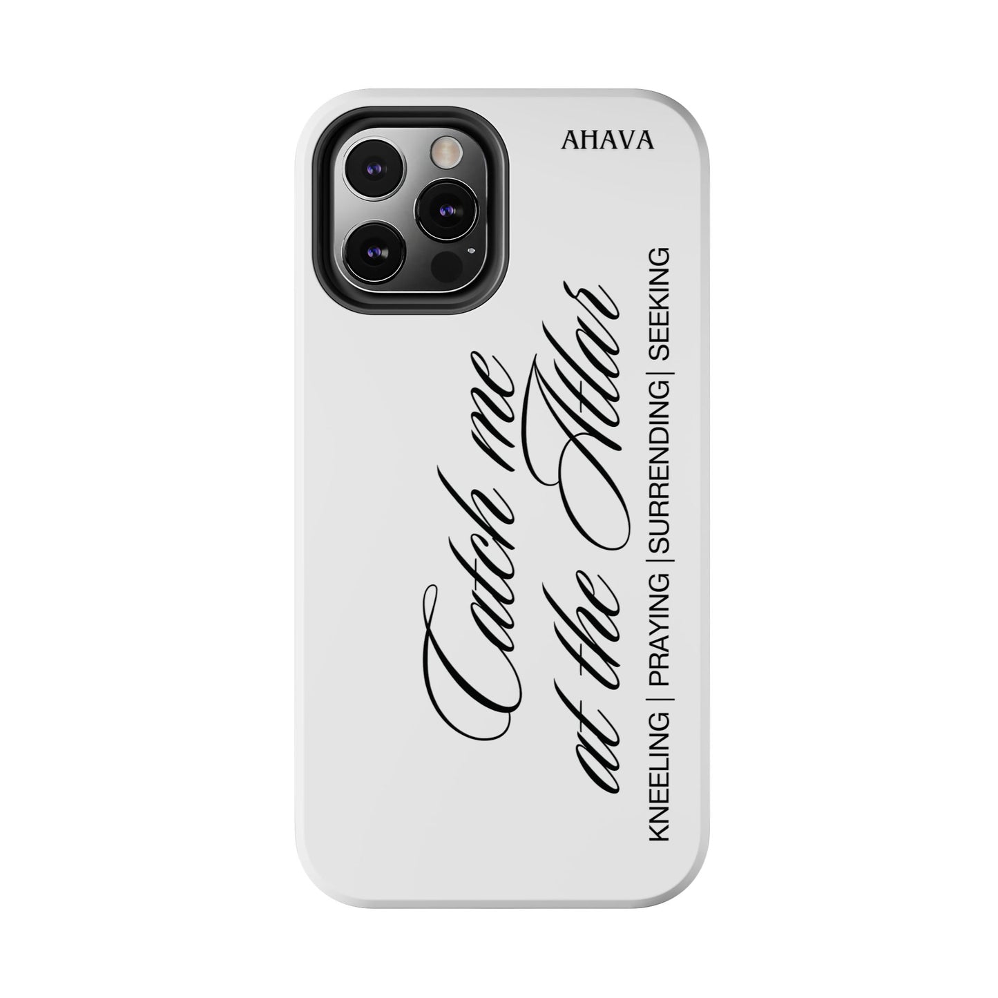 "Catch Me at the Altar" White Phone Case