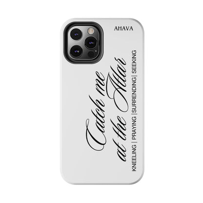 "Catch Me at the Altar" White Phone Case