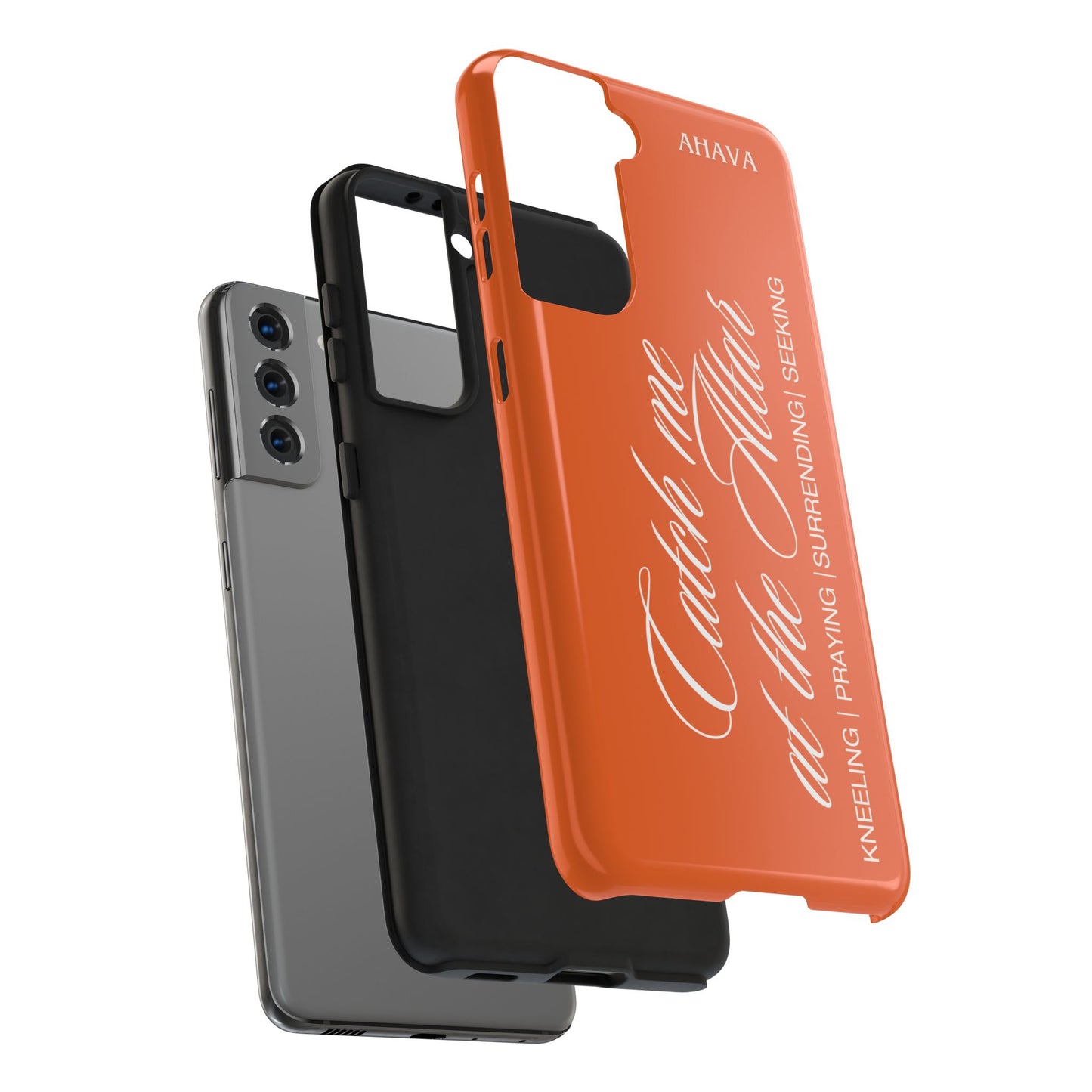 "Catch Me at the Altar" Orange Phone Case