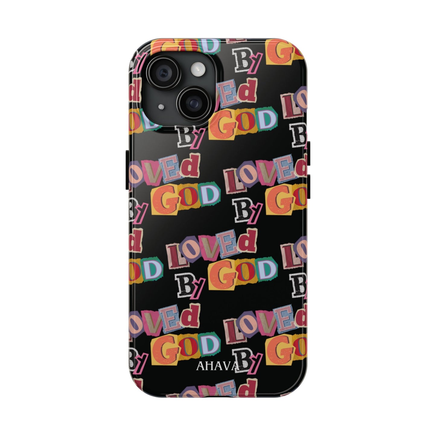 "Loved by God" Black Phone Case