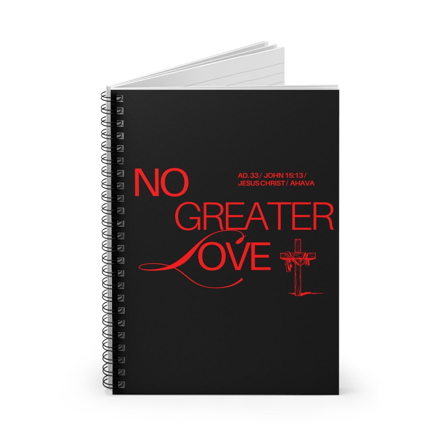 "No Greater Love" Notebook (Black)