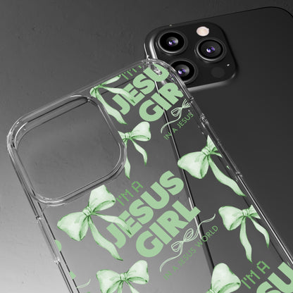 I'm a Jesus Girl Green Case -Clear