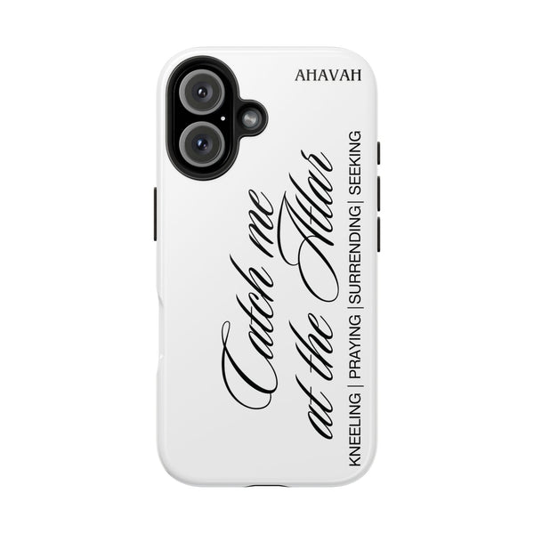 "Catch Me at the Altar" White Phone Case