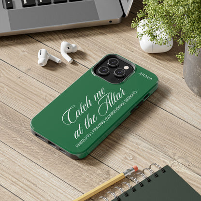 "Catch Me at the Altar" Green Phone Case