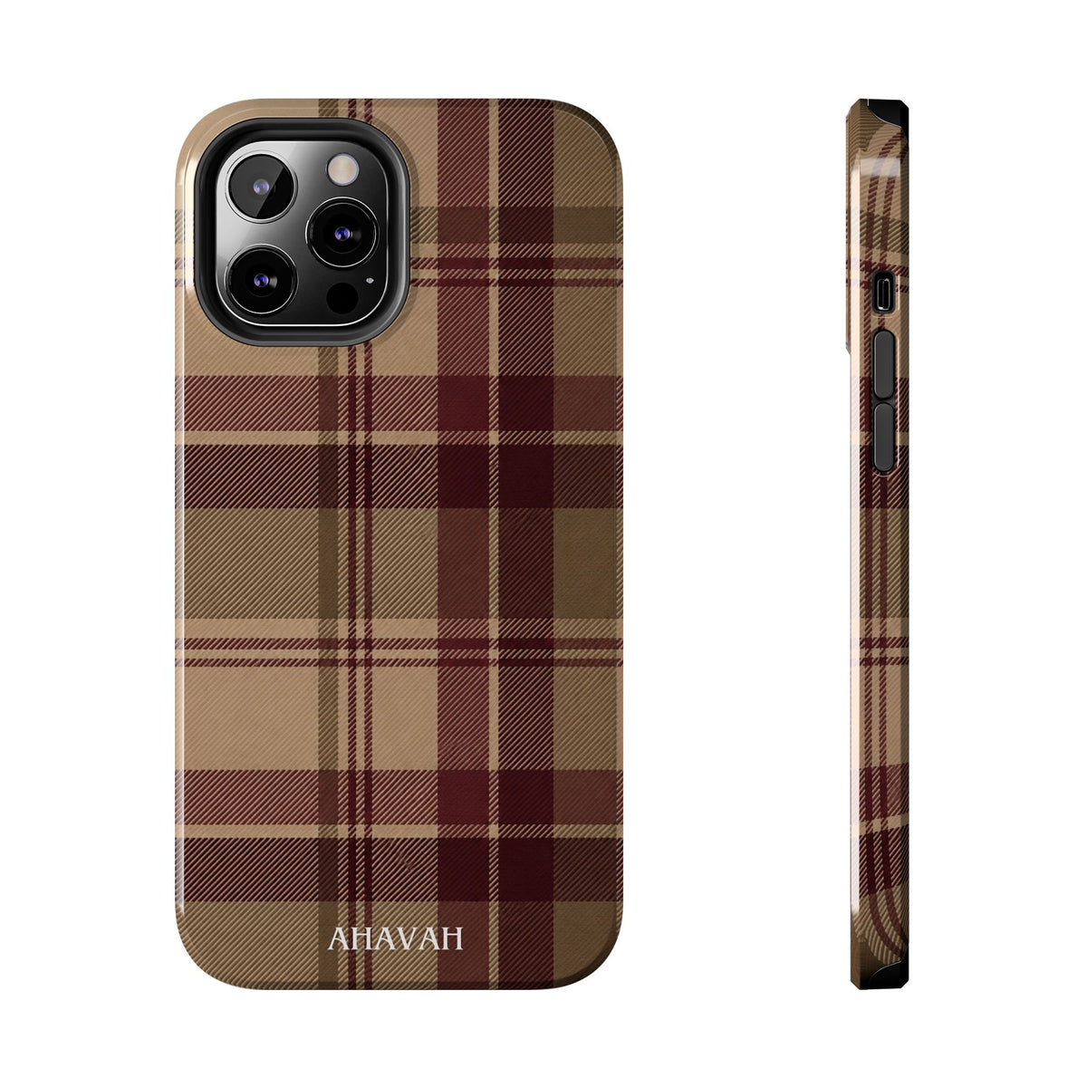 Covenant Comfort | Burgundy Plaid Tough Phone Case