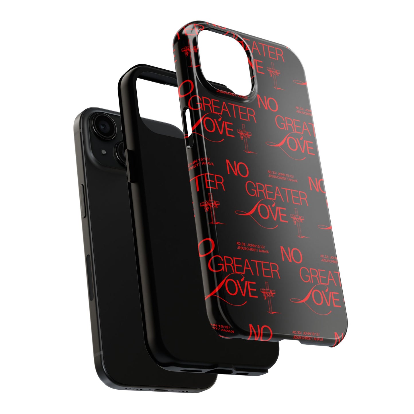 "No Greater Love" Red Phone Case