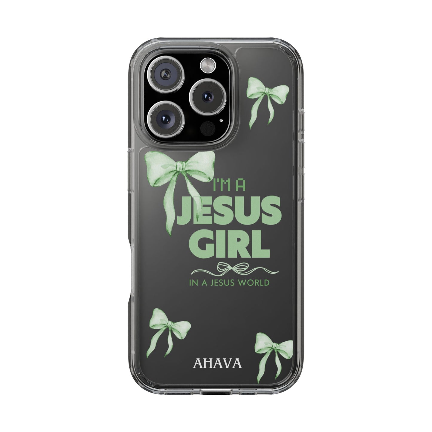 I'm a Jesus Girl Phone Case | Christian Aesthetic Gift for Her | Clear Shockproof Tough Case