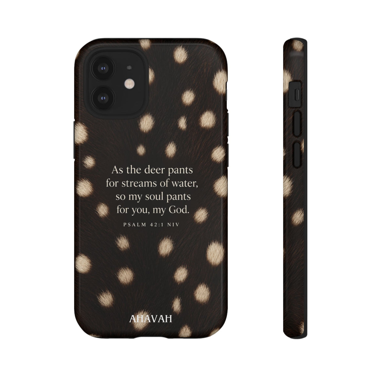 Psalm 42:1 Midnight Fawn Print Phone Case | As the Deer Pants