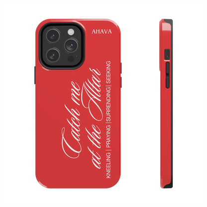 "Catch Me at the Altar" Red Phone Case