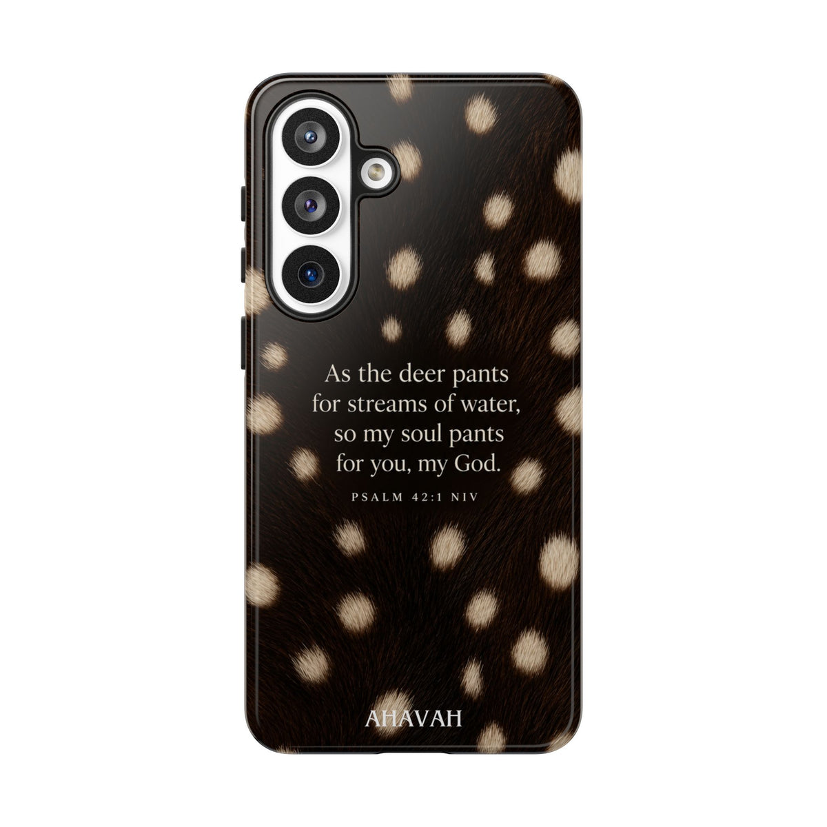Psalm 42:1 Midnight Fawn Print Phone Case | As the Deer Pants