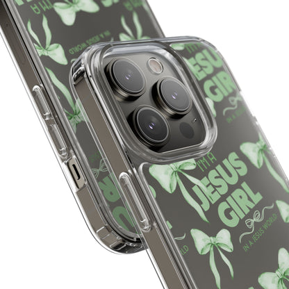 I'm a Jesus Girl Green Case -Clear