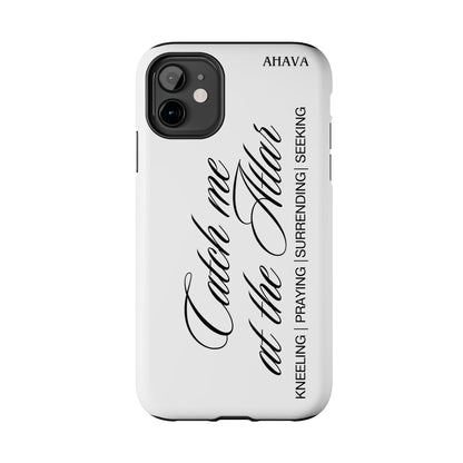 "Catch Me at the Altar" White Phone Case