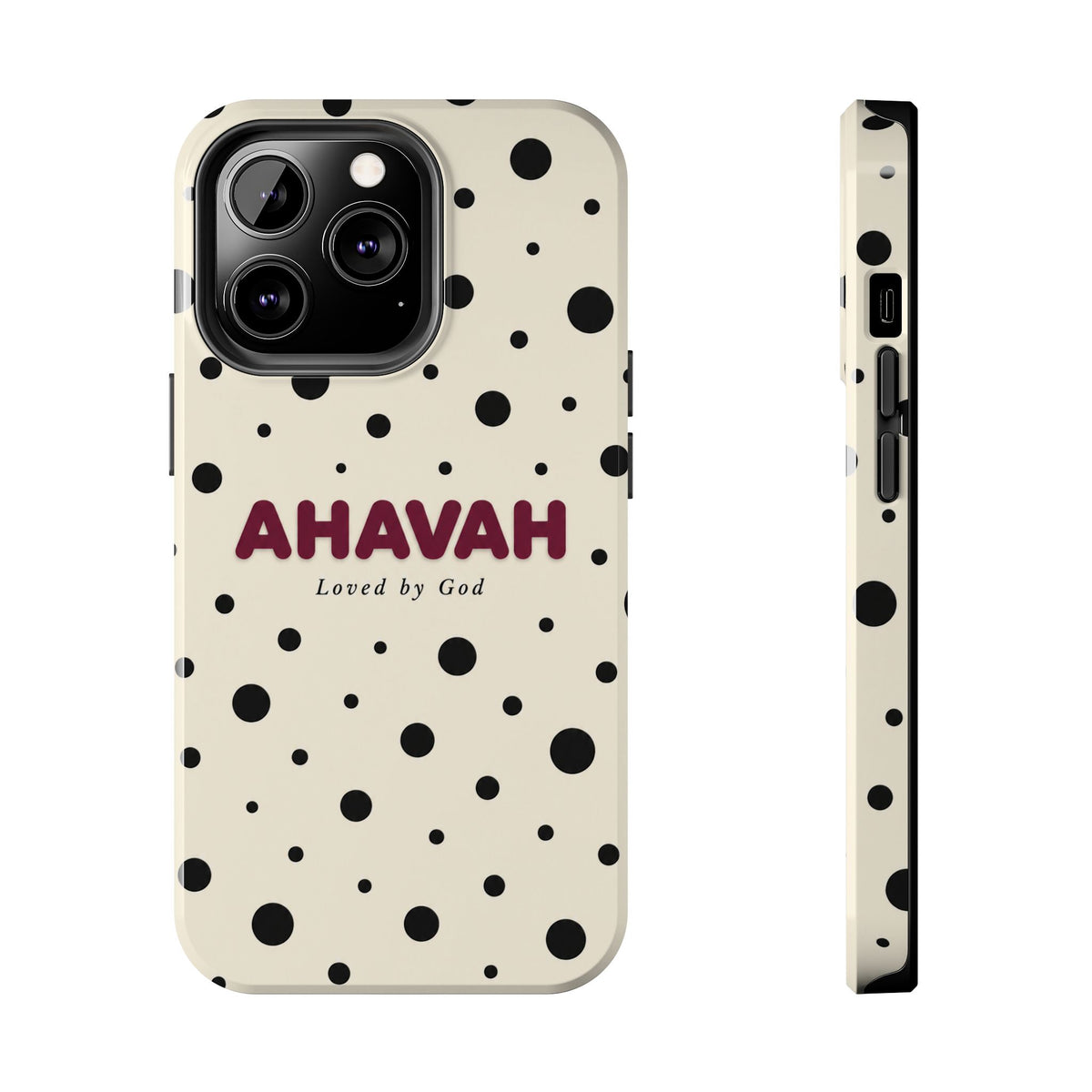 Ahavah Ivory Polka Dots Phone Case