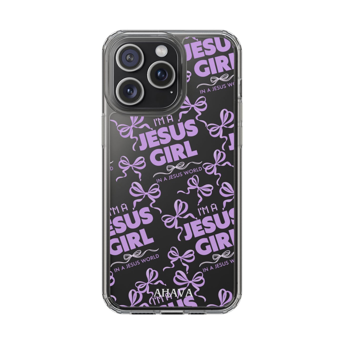 I'm a Jesus Girl Purple Case -Clear