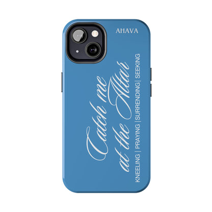 "Catch Me at the Altar" Light Blue Phone Case