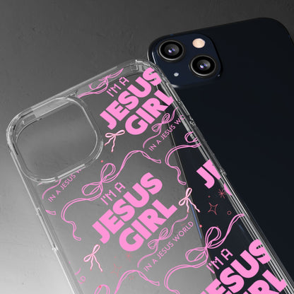I'm a Jesus Girl Pink Case -Clear