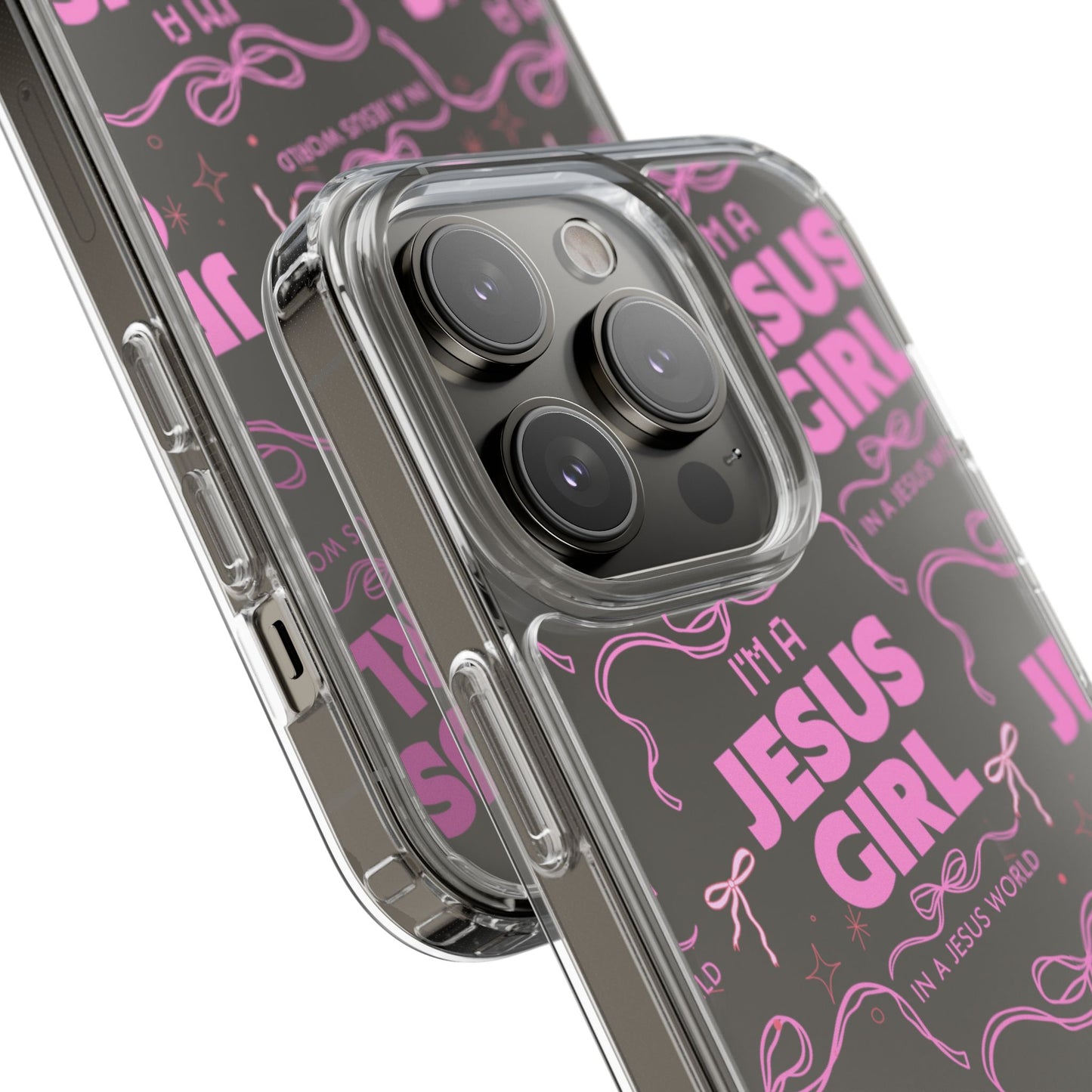 I'm a Jesus Girl Pink Case -Clear