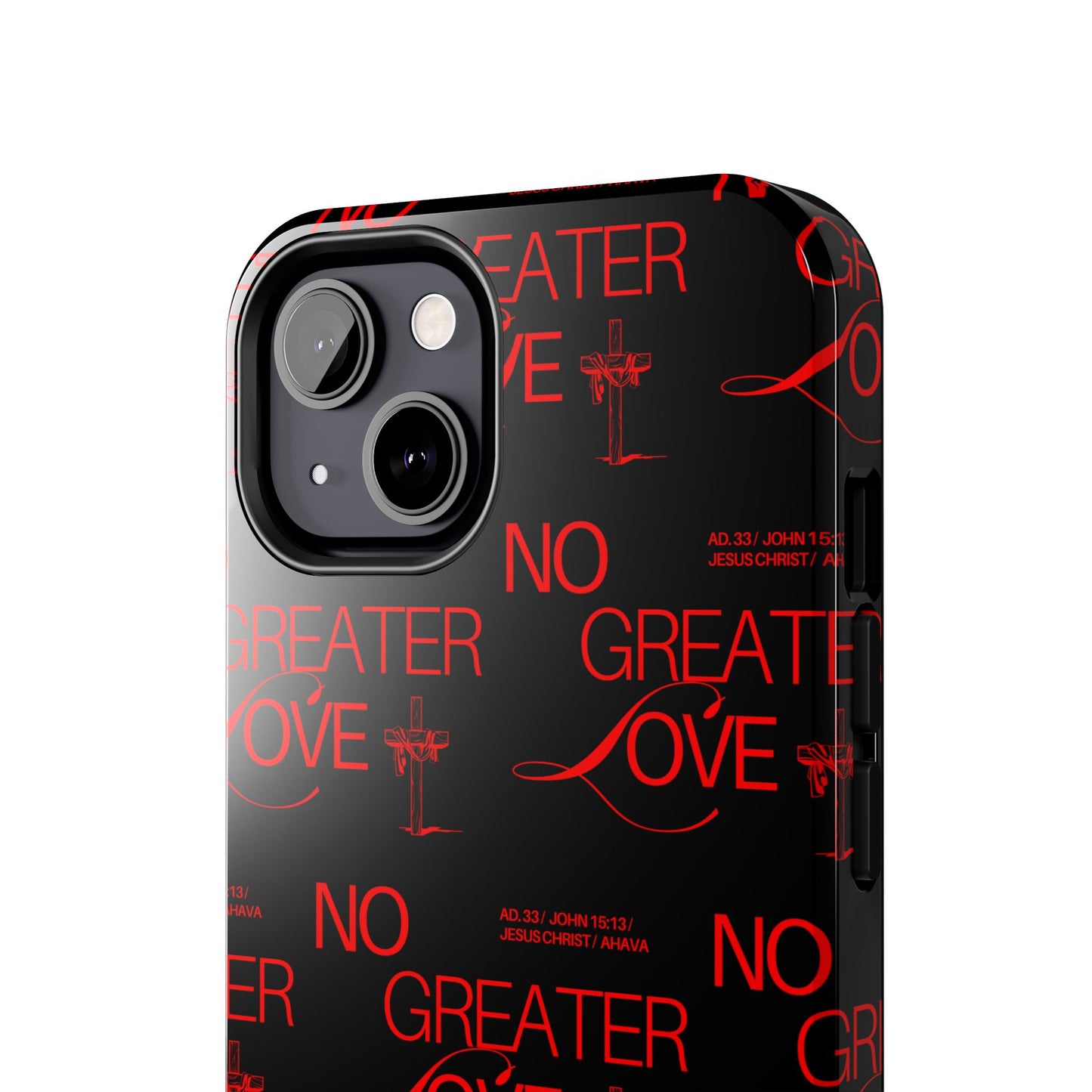 "No Greater Love" Red Phone Case