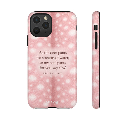 Psalm 42:1 Blush Pink Fawn Phone Case