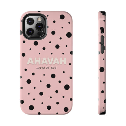 Ahavah Pink Polka Dot Phone Case