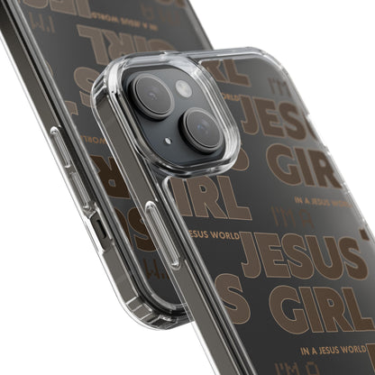 I'm a Jesus Girl Brown Case -Clear