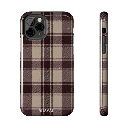 Abba’s Embrace | Warm Teddy Plaid Phone Case