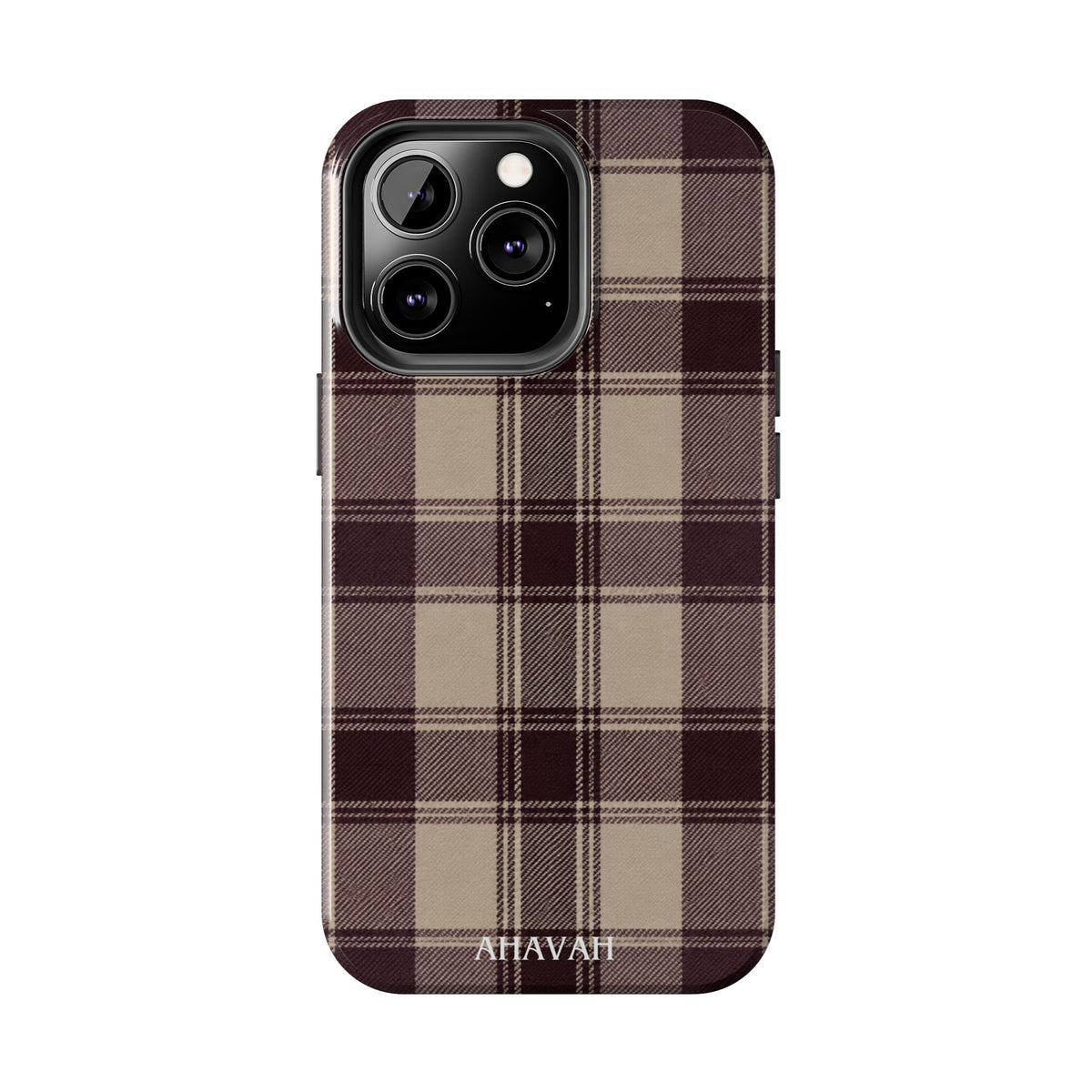 Abba’s Embrace | Warm Teddy Plaid Phone Case
