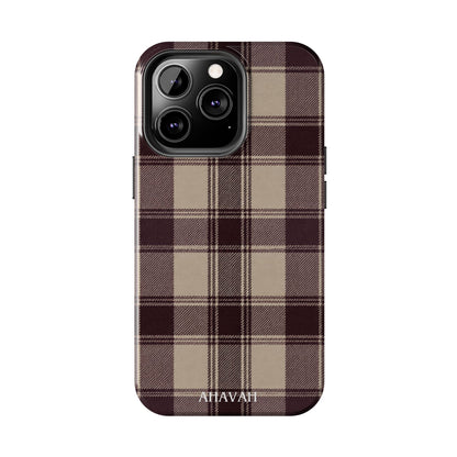 Abba’s Embrace | Warm Teddy Plaid Phone Case