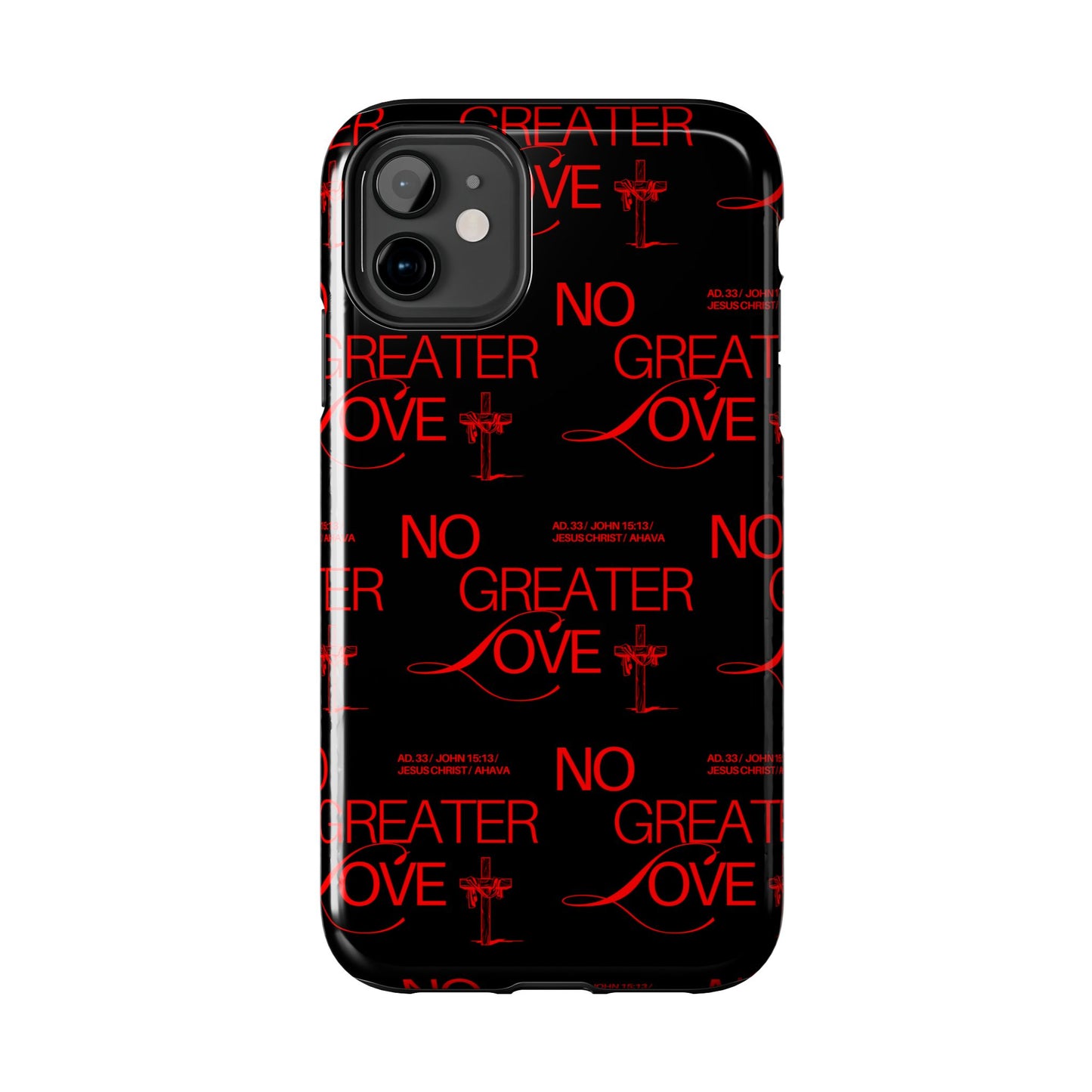 "No Greater Love" Red Phone Case