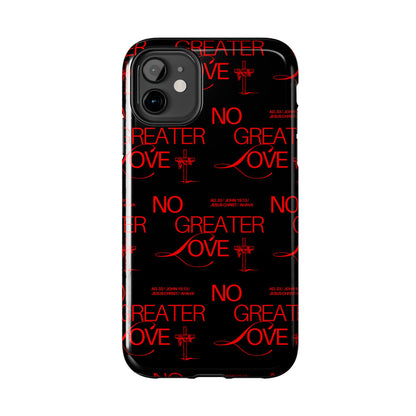 "No Greater Love" Red Phone Case