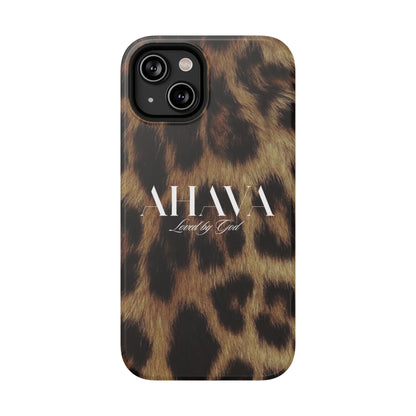 Leopard Print Ahava Phone Case