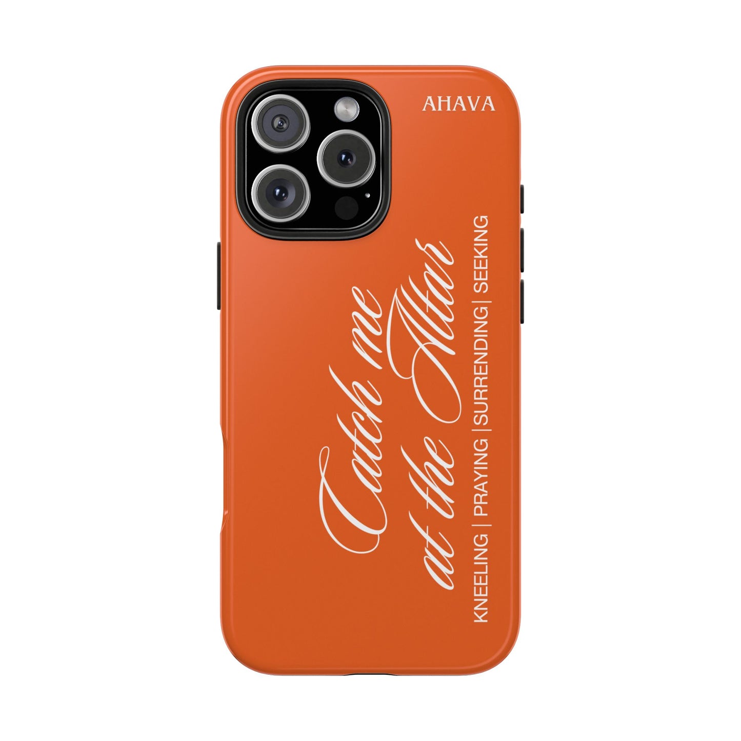 "Catch Me at the Altar" Orange Phone Case