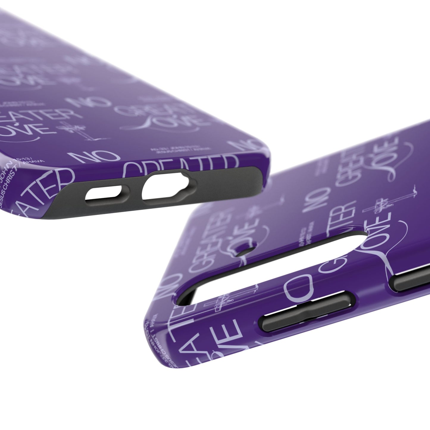 No Greater Love Phone Case Lavender | John 15:13 Bible Verse Cover  | Dreamy Christian Aesthetic Gift | Tough Floral Scripture Case