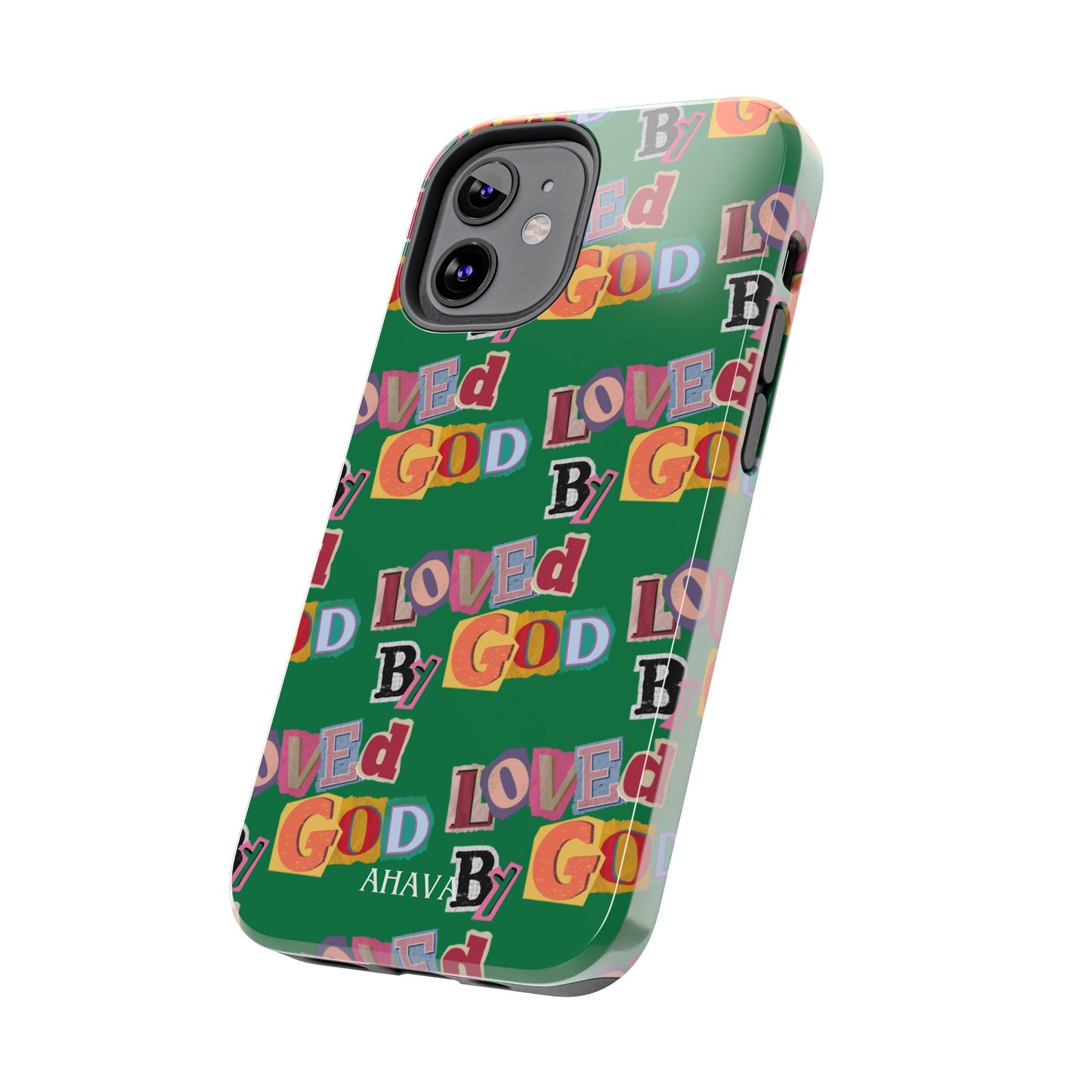 "Loved by God" Green Phone Case