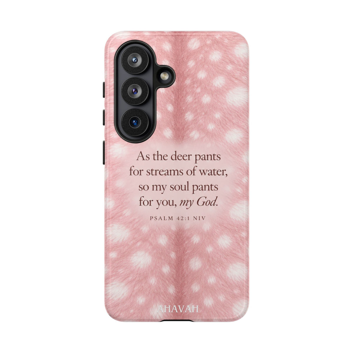 Psalm 42:1 Blush Pink Fawn Phone Case