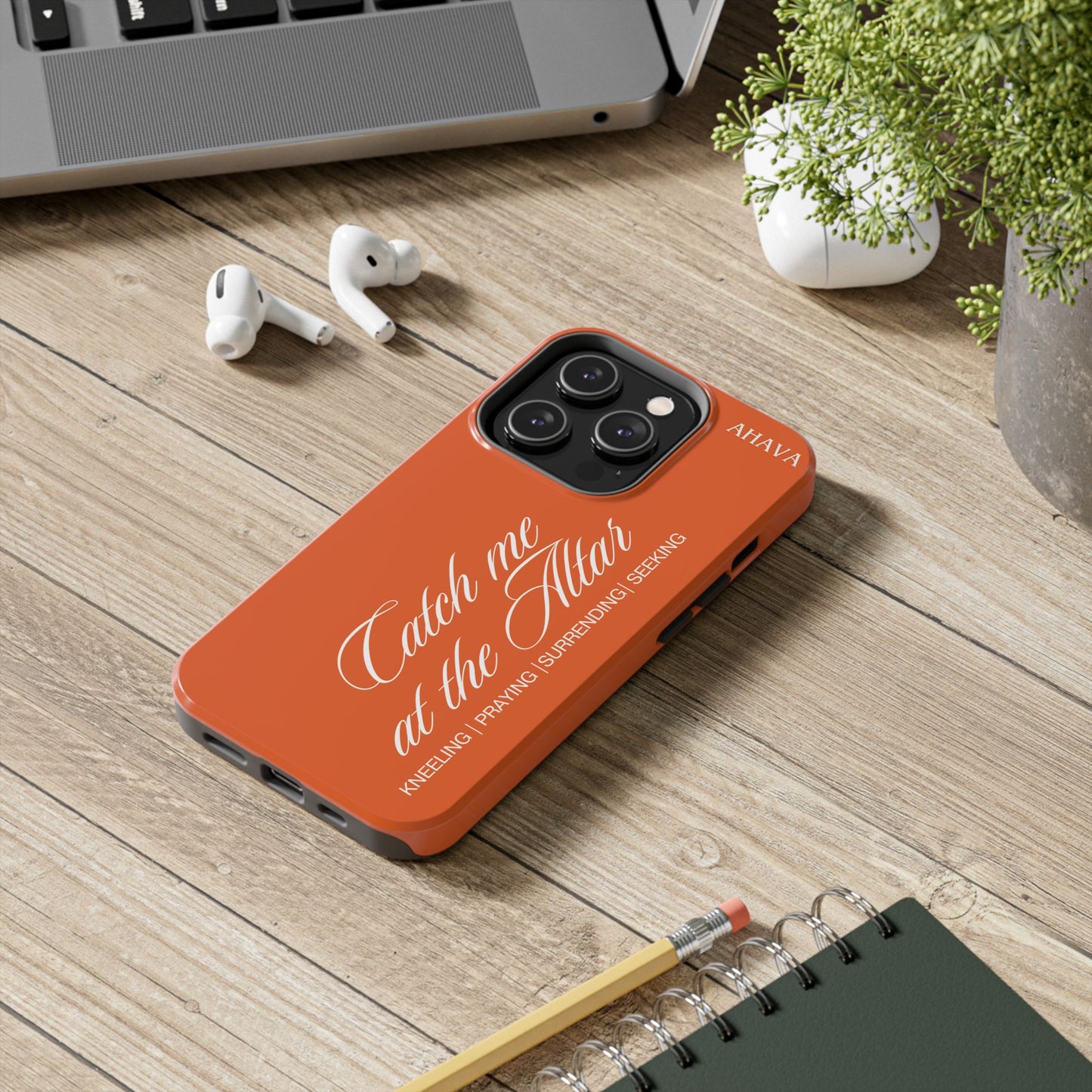 "Catch Me at the Altar" Orange Phone Case