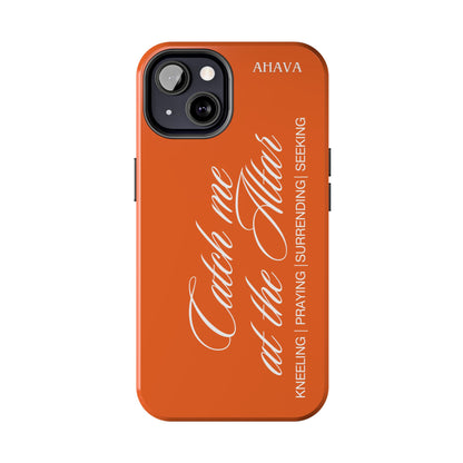 "Catch Me at the Altar" Orange Phone Case
