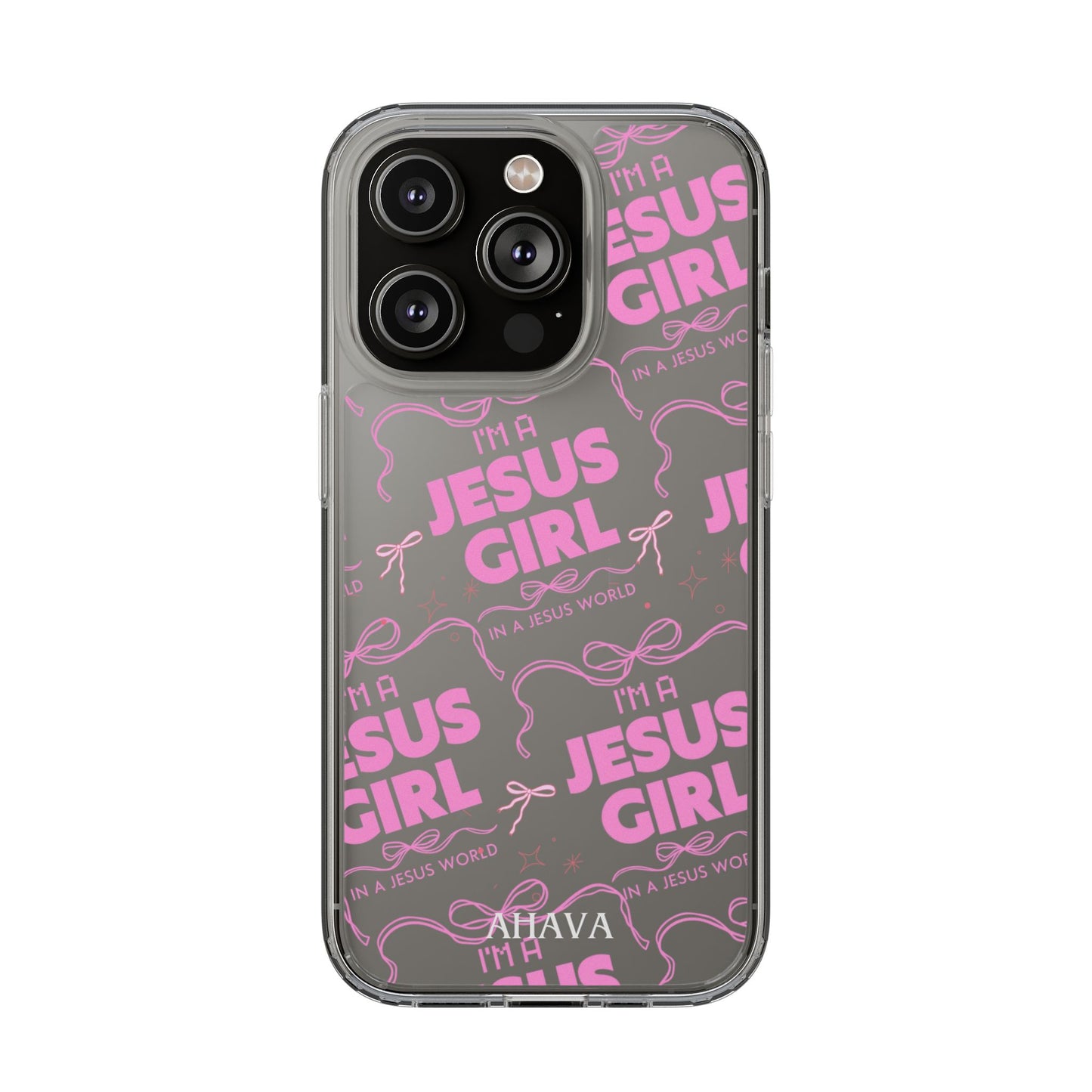 I'm a Jesus Girl Pink Case -Clear