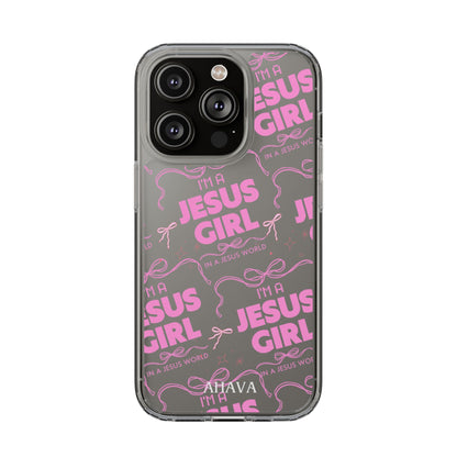 I'm a Jesus Girl Pink Case -Clear