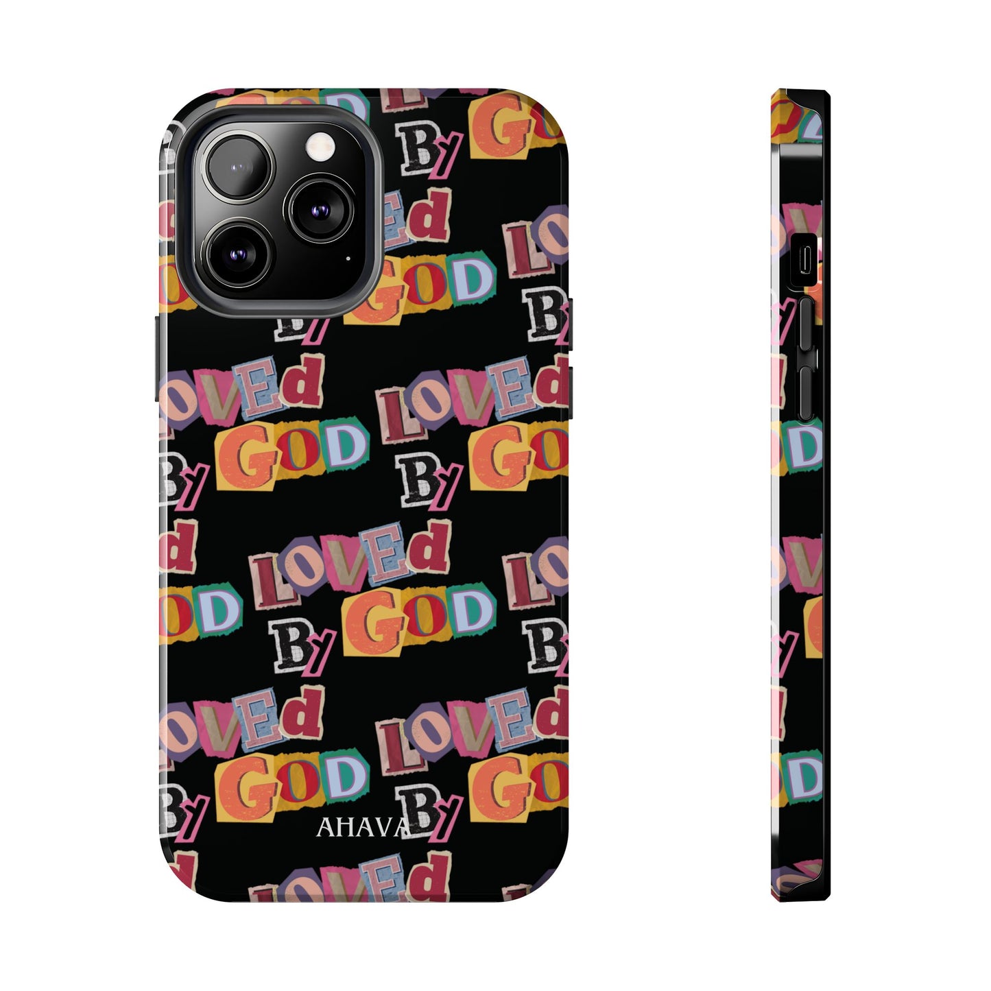 "Loved by God" Black Phone Case