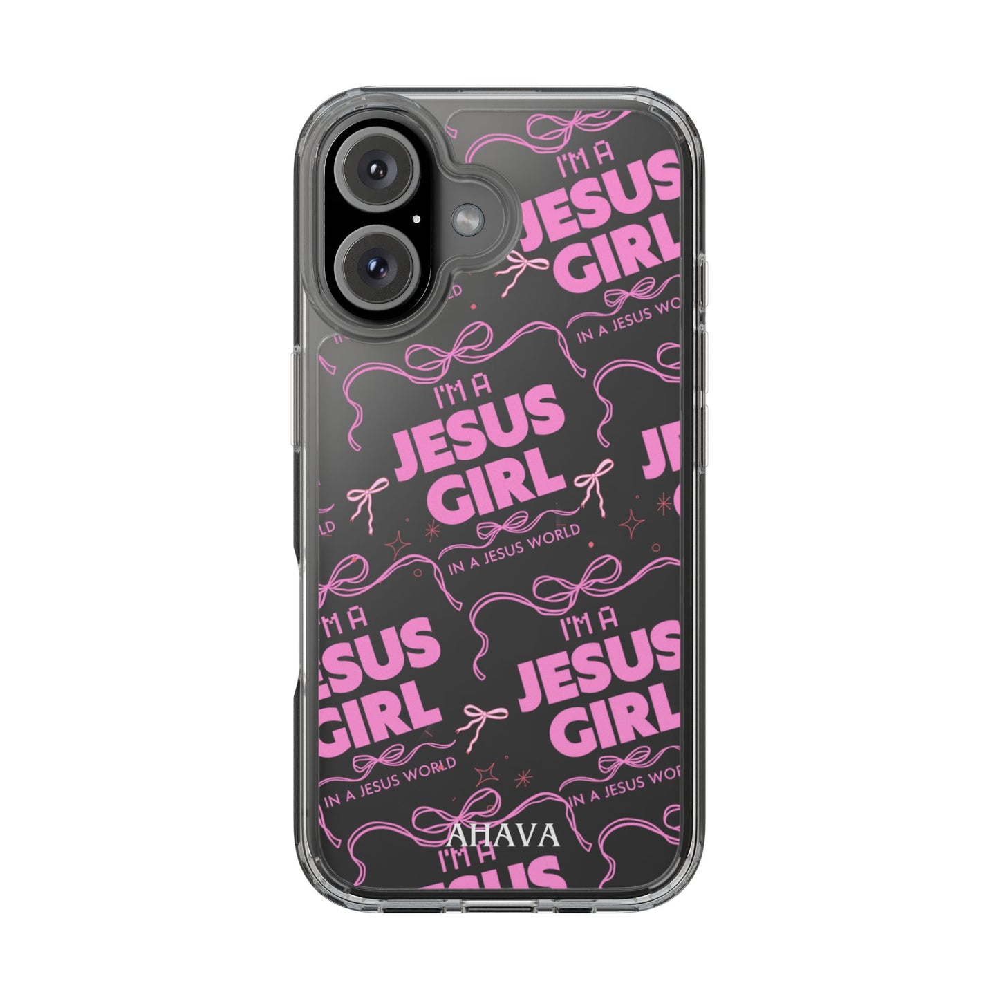 I'm a Jesus Girl Pink Case -Clear
